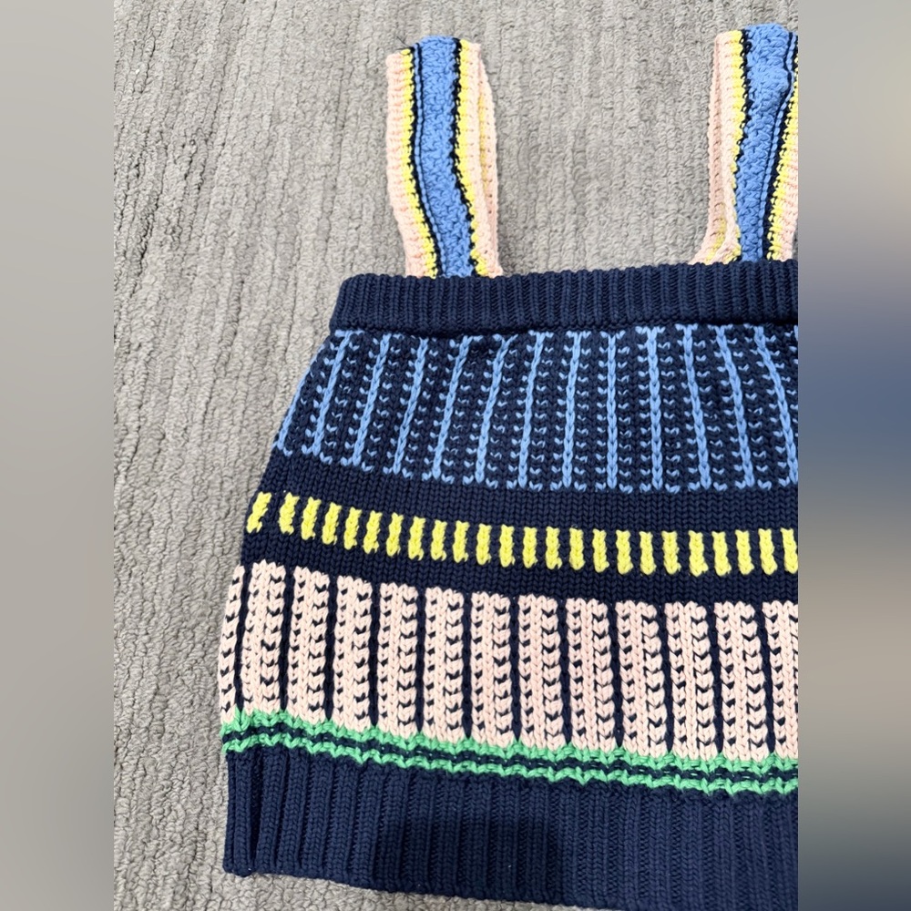 Veronica Beared Jacquard Knit Striped Knit Top - Picture 5 of 14